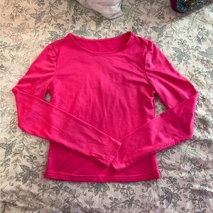 Pink Long Sleeve crop top